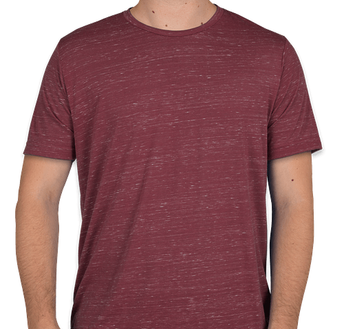 Bella + Canvas Melange Blend T-shirt - Color: Maroon Marble