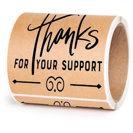 Full Color 4 in. x 6 in. Brown Kraft Paper Rectangle Roll Labels (500 per roll) 