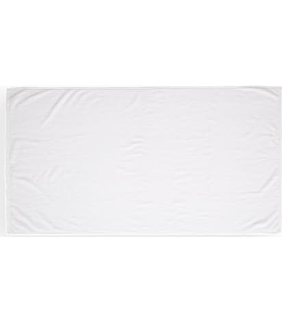 Heavyweight White Screenprinted Beach Towel - White
