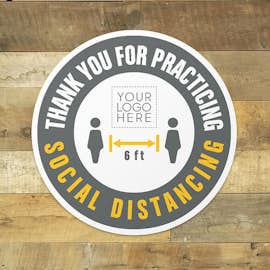 Thank You For Social Distancing 12" Circle Floor Decal