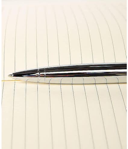 Laser Engraved Cross Calais Chrome Ballpoint Pen (black ink) - Other View: 3