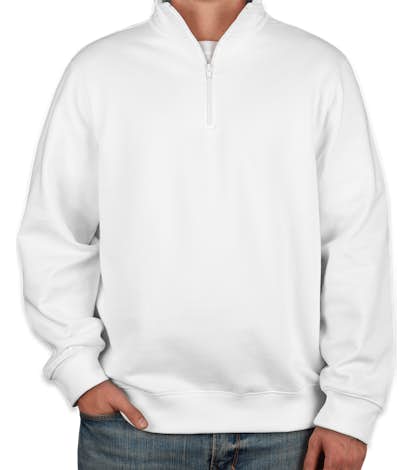 Sport-Tek Premium Quarter Zip Sweatshirt - White