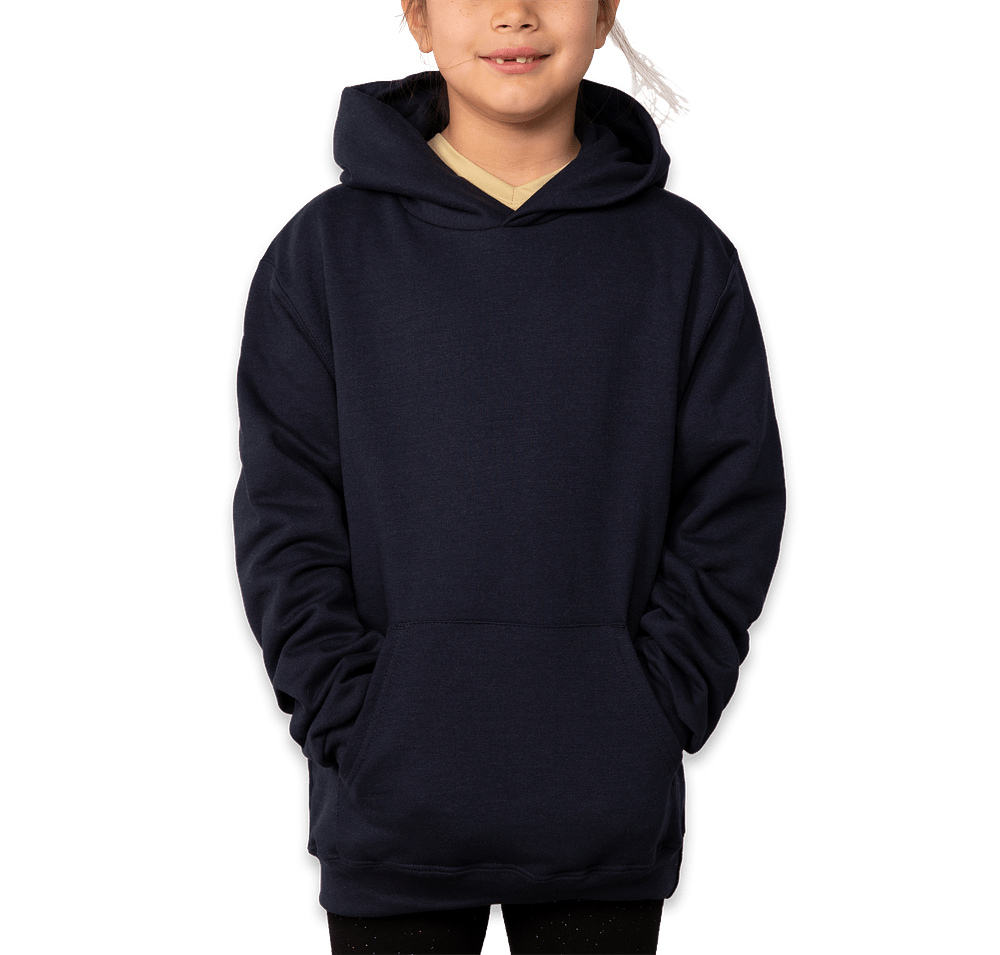 Champion Youth Powerblend Midweight Pullover Hoodie in Navy