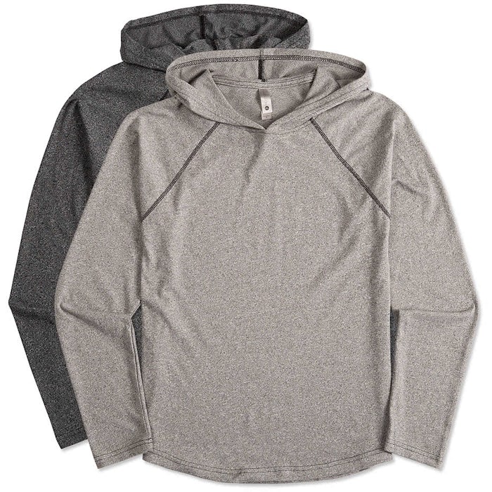 Next Level Hooded Melange Long Sleeve T-shirt