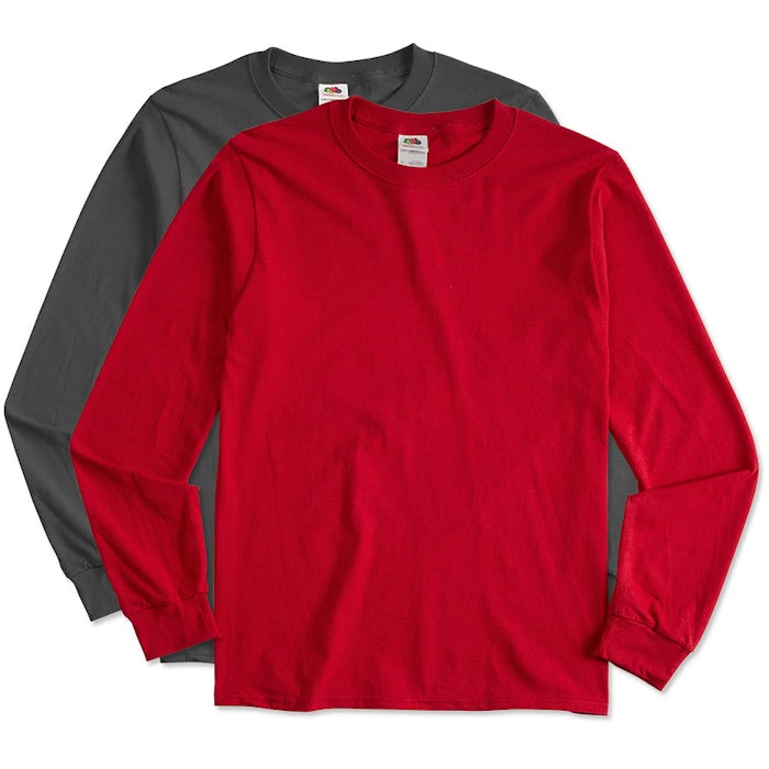 Fruit of the Loom 100% Cotton Long Sleeve T-shirt