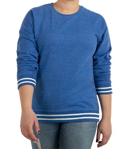 J. America Women's Varsity Crewneck Sweatshirt - Other View: 1