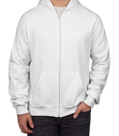 American Apparel Zip Hoodie - White