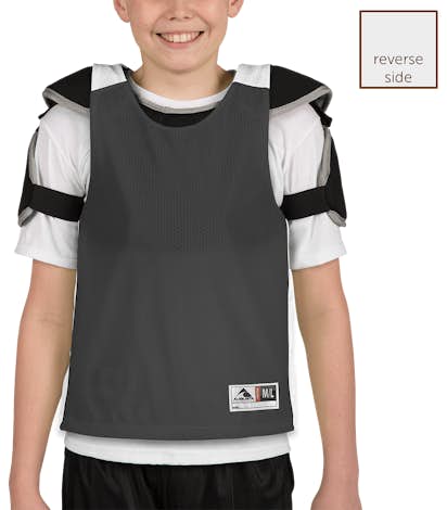 Augusta Youth Reversible Colorblock Practice Pinnie - Black / White