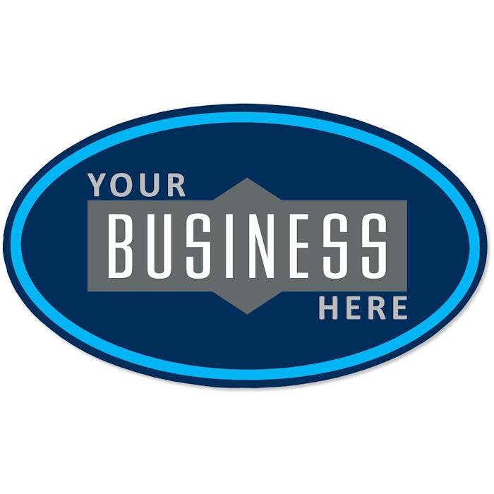 5.75 in. x 3.375 in. Oval Car Magnet w/ contrast trim