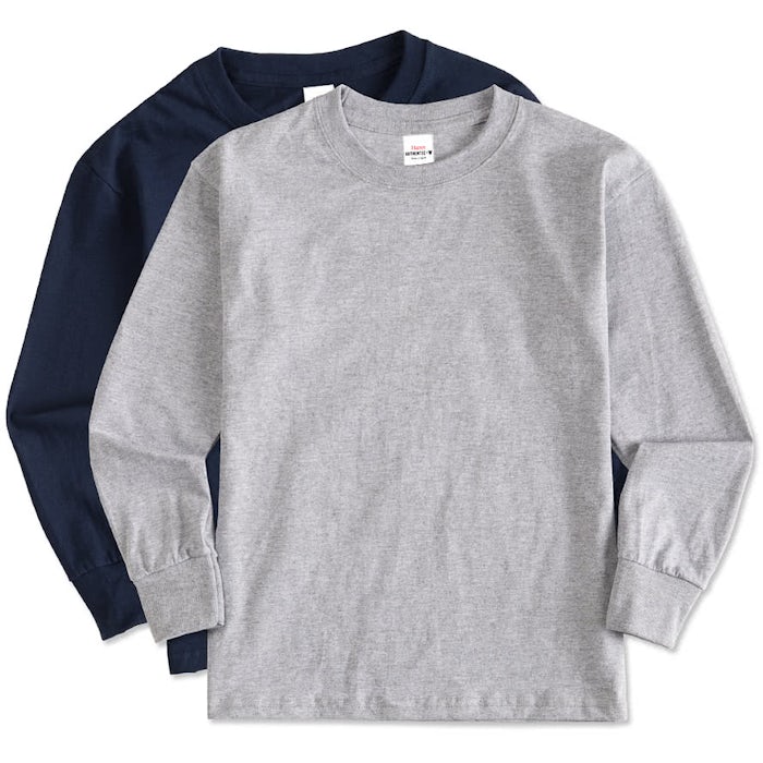 Hanes Youth Long Sleeve Tagless T-shirt