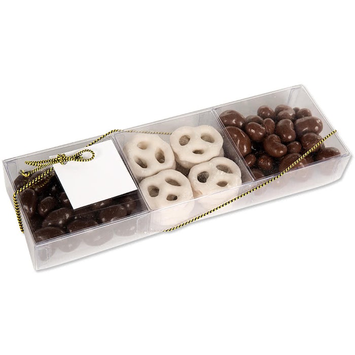 Assorted Chocolate Confections in Acetate Squares