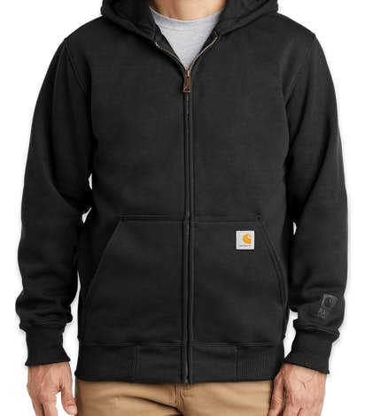 Carhartt Rain Defender Paxton Heavyweight Zip Hoodie - Black