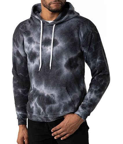 Royal Apparel USA-Made Cloud Tie-Dye Pullover Hoodie - Other View: 1