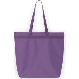 Large Recycled Poly Zippered Tote - Color: Purple