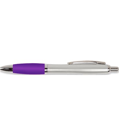 Nash Two Tone Pen (black ink) - Silver / Purple