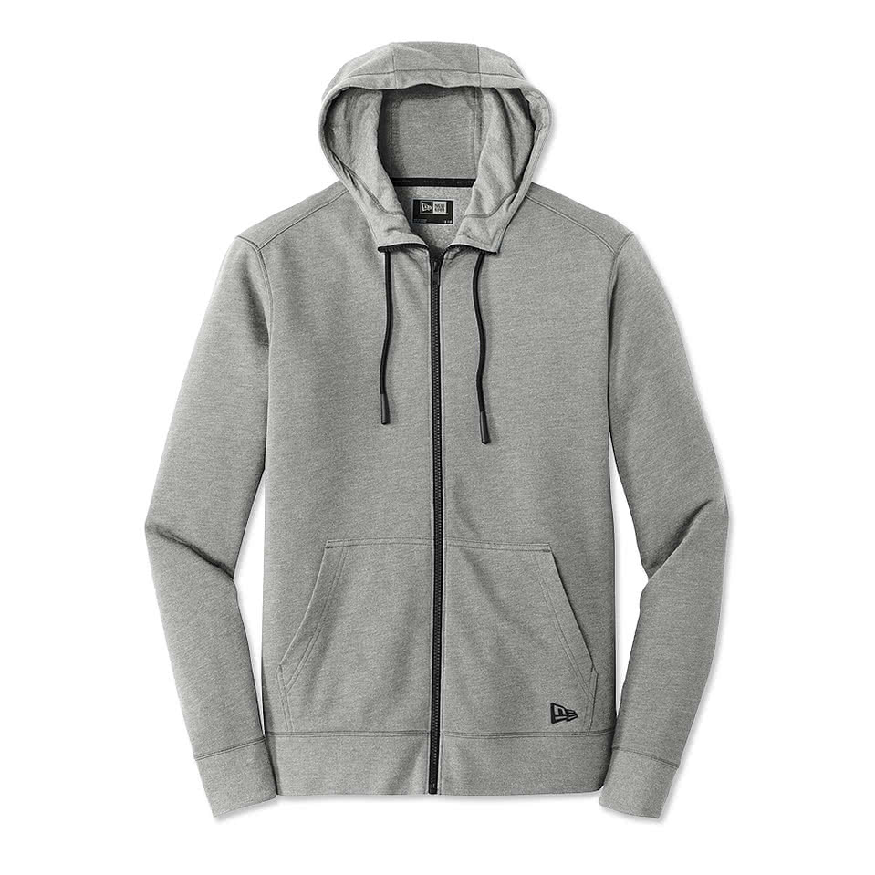 Custom New Era TriBlend Zip Hoodie Design Full Zip Sweatshirts