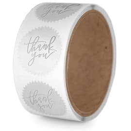 Embossed 1.5 in. Star Roll Labels (500 per roll)