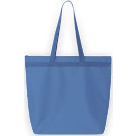 Large Recycled Poly Zippered Tote - Color: Royal