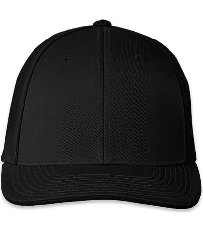 Pacific Headwear Flexfit Trucker Hat - Black / Black