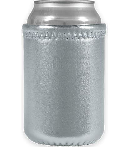 Metallic Neoprene Can Cooler - Metallic Silver