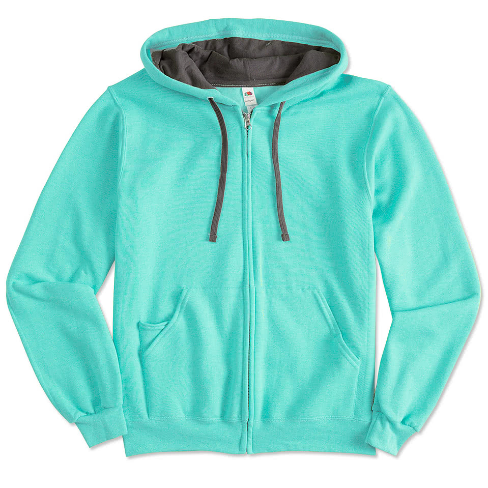 Custom Fruit of the Loom Sofspun Zip Hoodie Design Full Zip