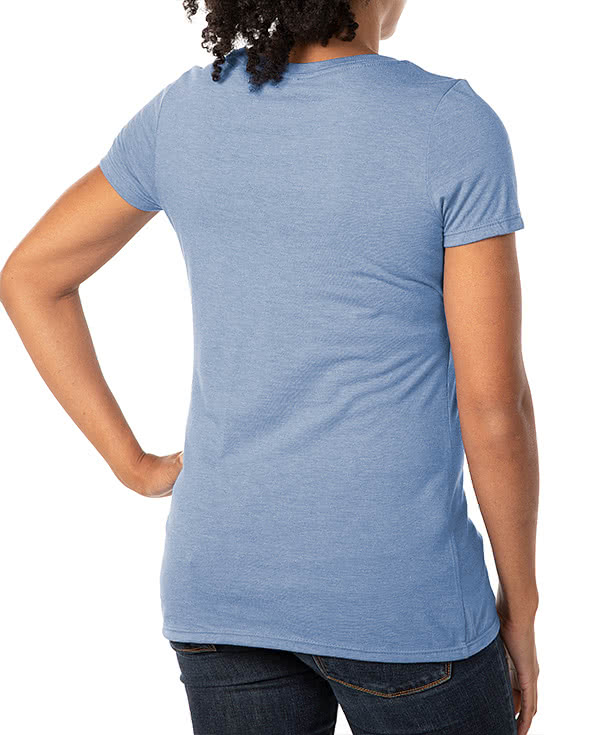 Design Custom Printed District Made Ladies Perfect Tri-Blend V-Neck T ...