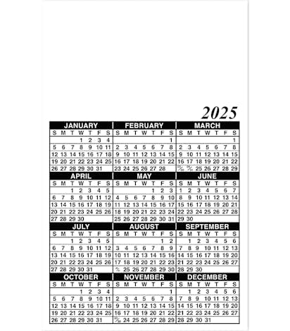 Full Color Calendar Magnet - .036" - White