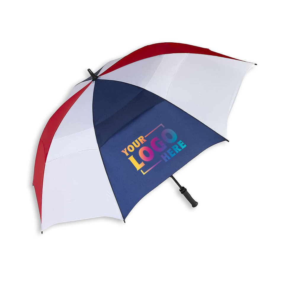 Custom 62" Arc ShedRain Windjammer Vented Golf Umbrella Design