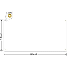 Full Color 6' x 3' Vinyl Banner - Color: White