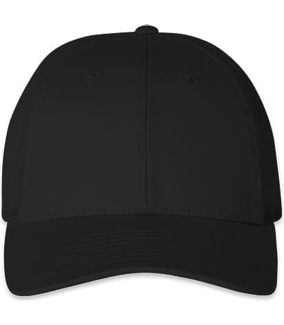Richardson Stretch Fit Trucker Hat - Black / Black