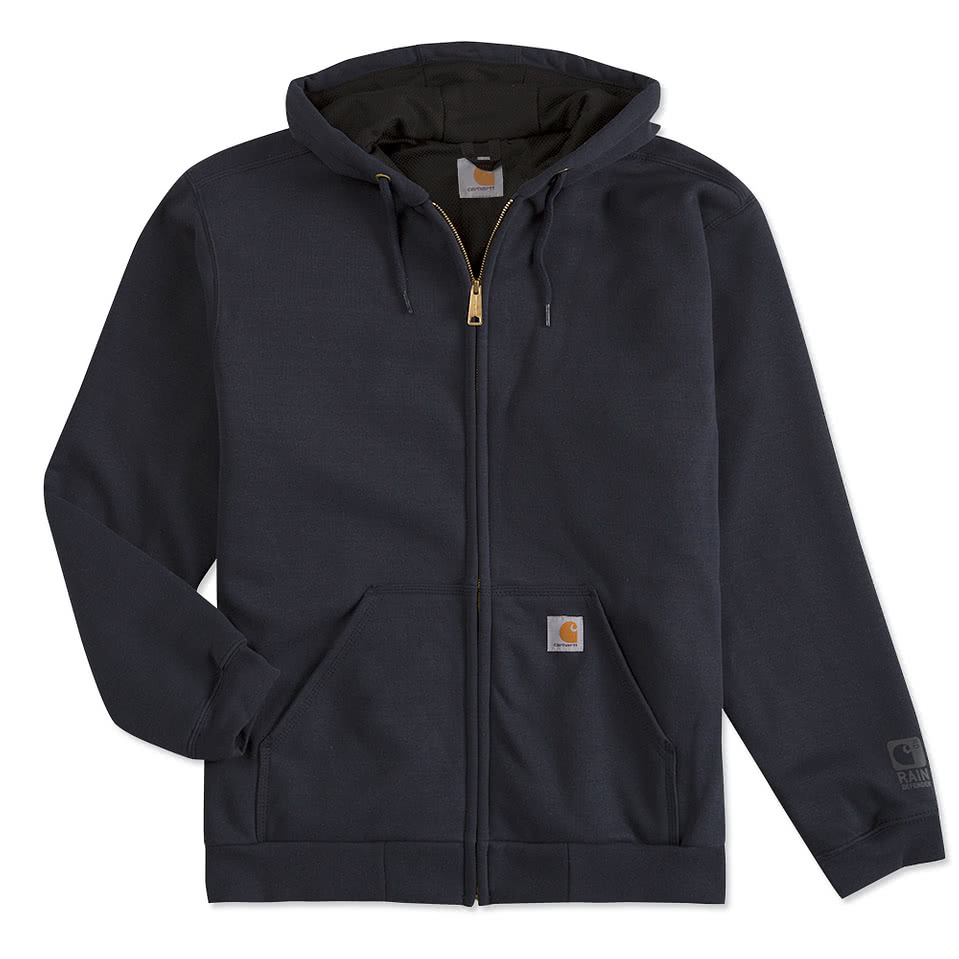 Custom Carhartt Water Resistant Thermal Lined Zip Hoodie Design Full Zip Sweatshirts Online at