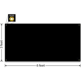 Full Color 6' x 3' Vinyl Banner - Color: Black