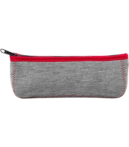 Heathered Canoe Pencil Case - Heathered Charcoal / Red / Red