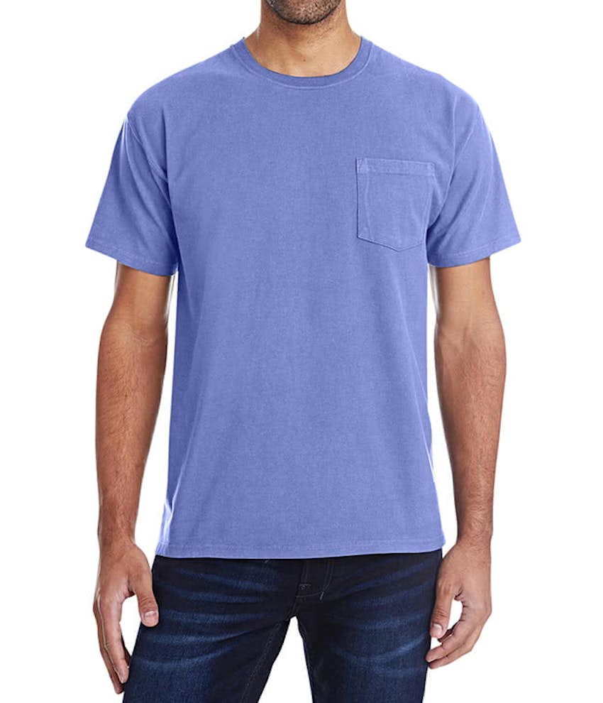 Custom Hanes ComfortWash Garment Dyed Pocket T-shirt - Design Short ...