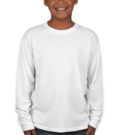 Jerzees Youth 50/50 Long Sleeve T-shirt - White