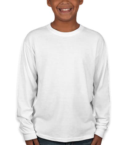 Jerzees Youth 50/50 Long Sleeve T-shirt - White