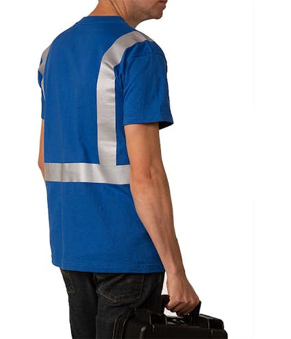 Bayside USA-Made Reflective 100% Cotton T-shirt - Other View: 2