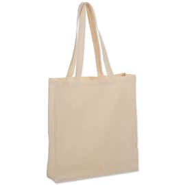 Tall Gusseted 100% Cotton Shopper Tote