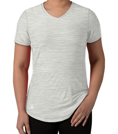 Adidas Women's Tech Heathered Performance Shirt - Mid Grey Heather