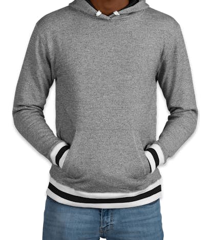 J. America Varsity Pullover Hoodie - Pepper / Black