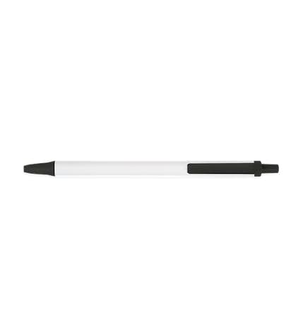 BIC Clic Stic Pen (blue ink) - White / Black