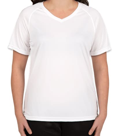 Augusta Women's Attain Raglan Performance Shirt - White