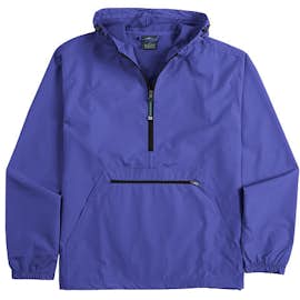 Charles River Pack-N-Go Hooded Packable Anorak - Embroidered