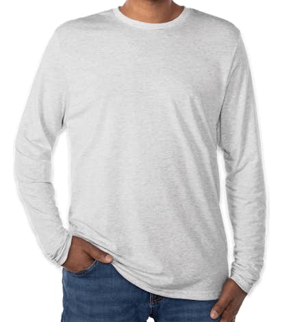 Next Level Tri-Blend Long Sleeve T-shirt - Heather White
