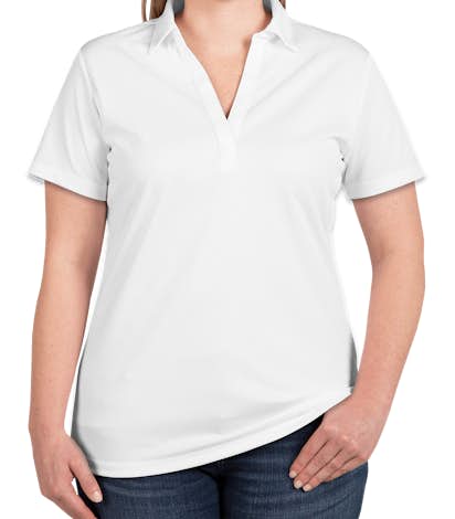 Port Authority Women's Silk Touch Performance Polo - Screen Printed - White