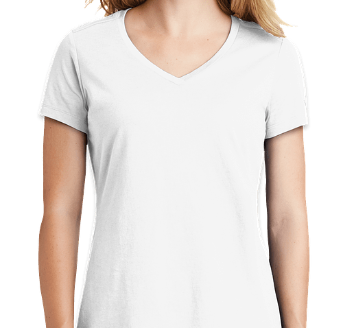 New Era Women's Heritage Blend V-Neck T-shirt - Color: White