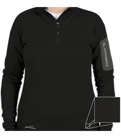 Eddie Bauer Women's Half Zip Performance Pullover - Black