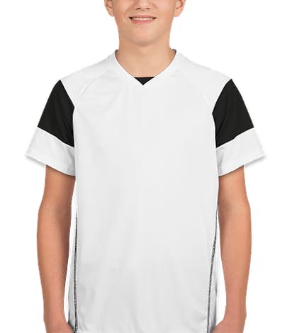 High Five Youth Mundo Performance Soccer Jersey - White / Black / White