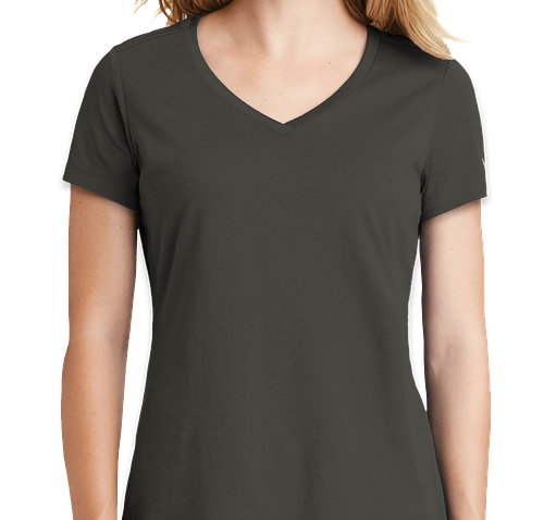 New Era Women's Heritage Blend V-Neck T-shirt - Color: Graphite