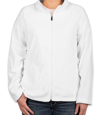 Team 365 Women's Full Zip Microfleece Jacket - White